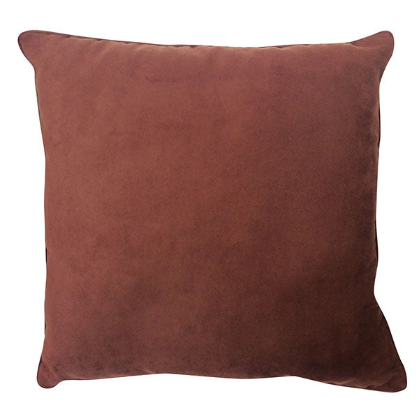 Chocolate Brown Suede Pillow