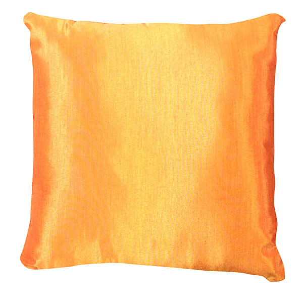 Orange Gold Silk Pillow
