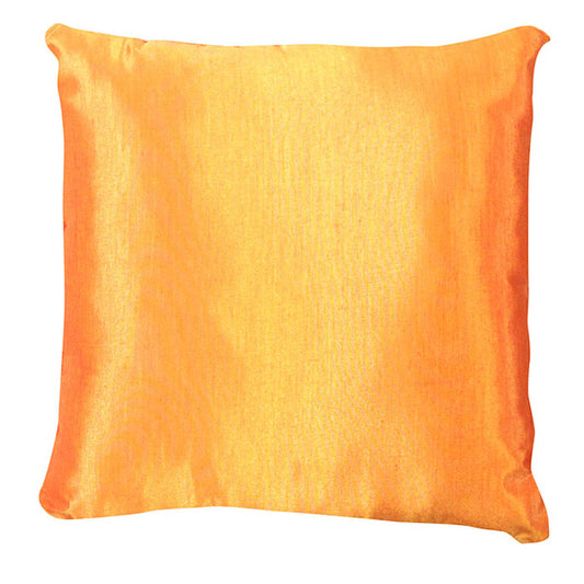 Orange Gold Silk Pillow
