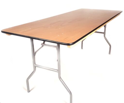 8' x 30" Rectangle Wood Folding Banquet Table (8 Ft. Table)