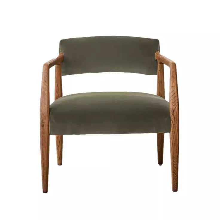 Velvet Lounge Chair - Green