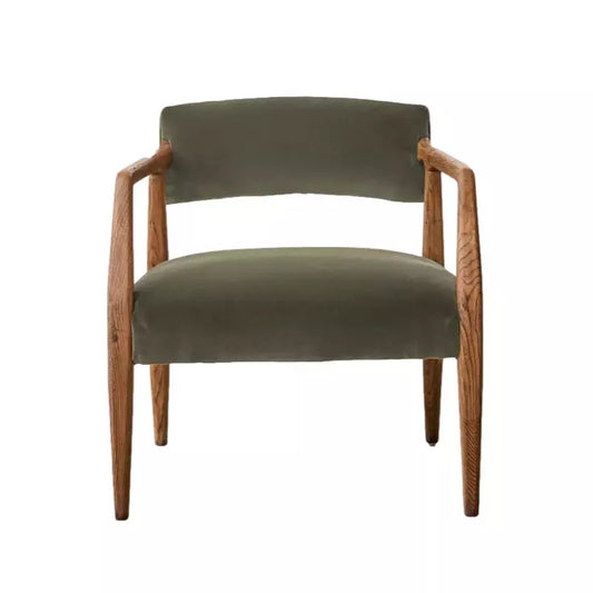 Velvet Lounge Chair - Green