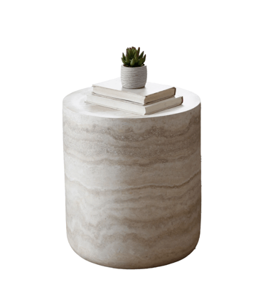 Grace Travertine Side Table
