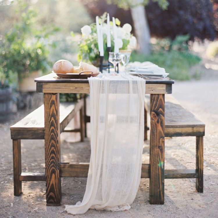 8' Hickory Table & Bench Set