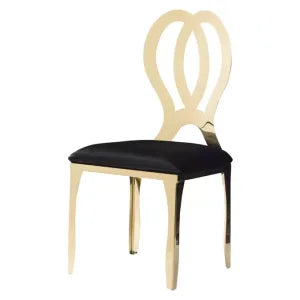 Gold Floret Black Cushion