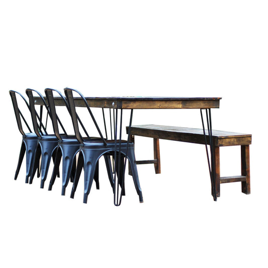 8' Hickory Hairpin Farm Table