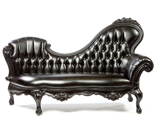 Jasmine Chaise Black Mirrored