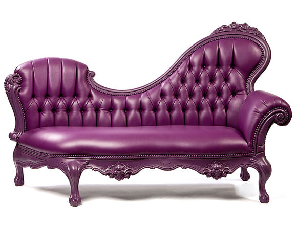 Jasmine Chaise Purple Mirrored