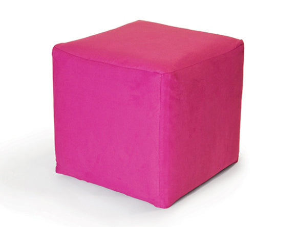 Cube Ottoman Hot Pink