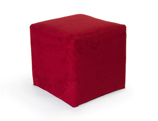 Cube Ottoman Lipstick Red