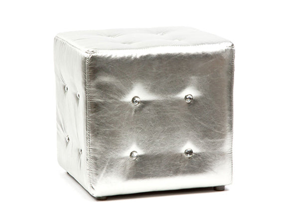 Diva Square Ottoman Silver
