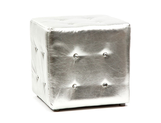 Diva Square Ottoman Silver