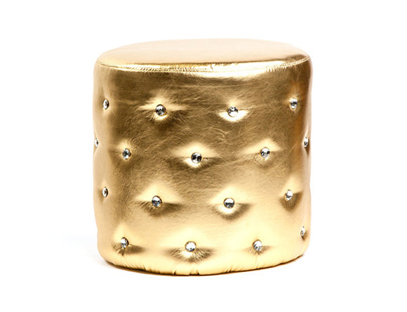 Diva Round Ottoman Gold
