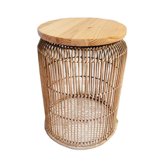 Honey Rattan Side Table