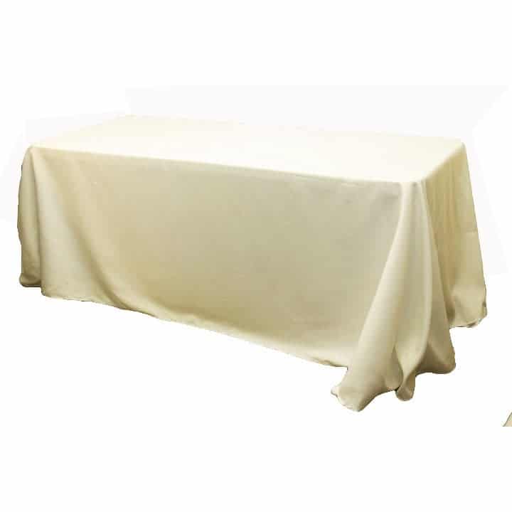 Ivory Rectangular Tablecloth 156″ X 90″
