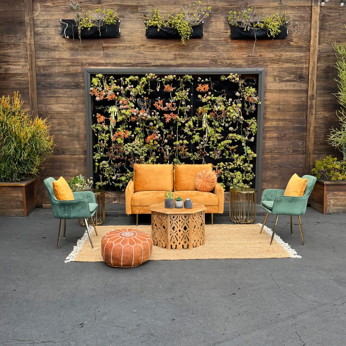 Ginger Velvet Love Seat