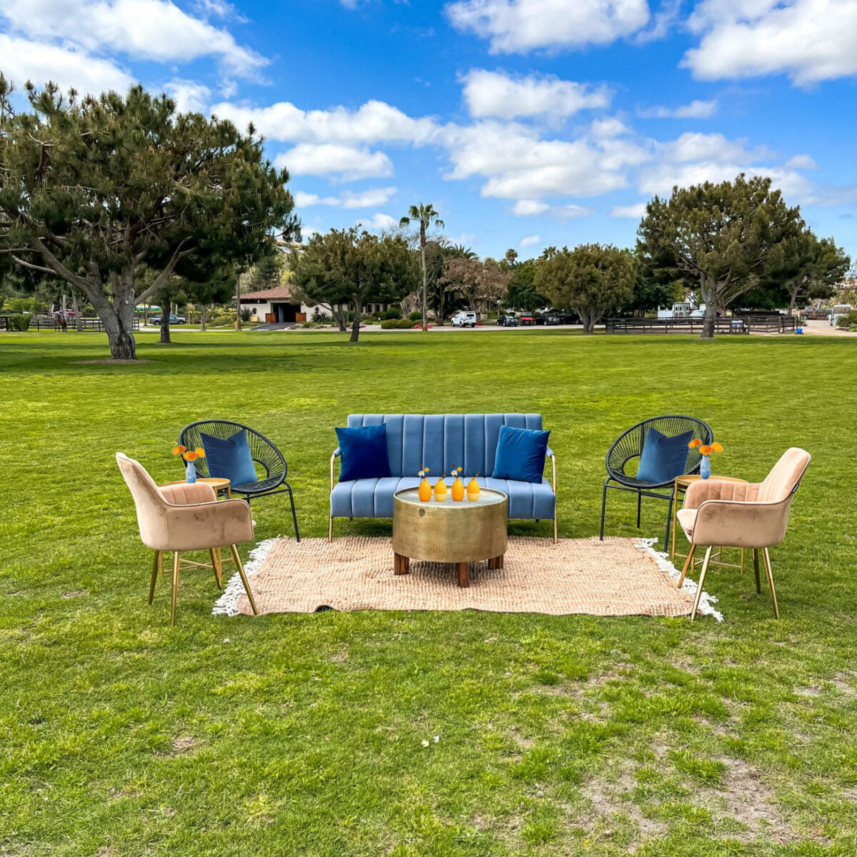 Sky Grey Trevi Love Seat