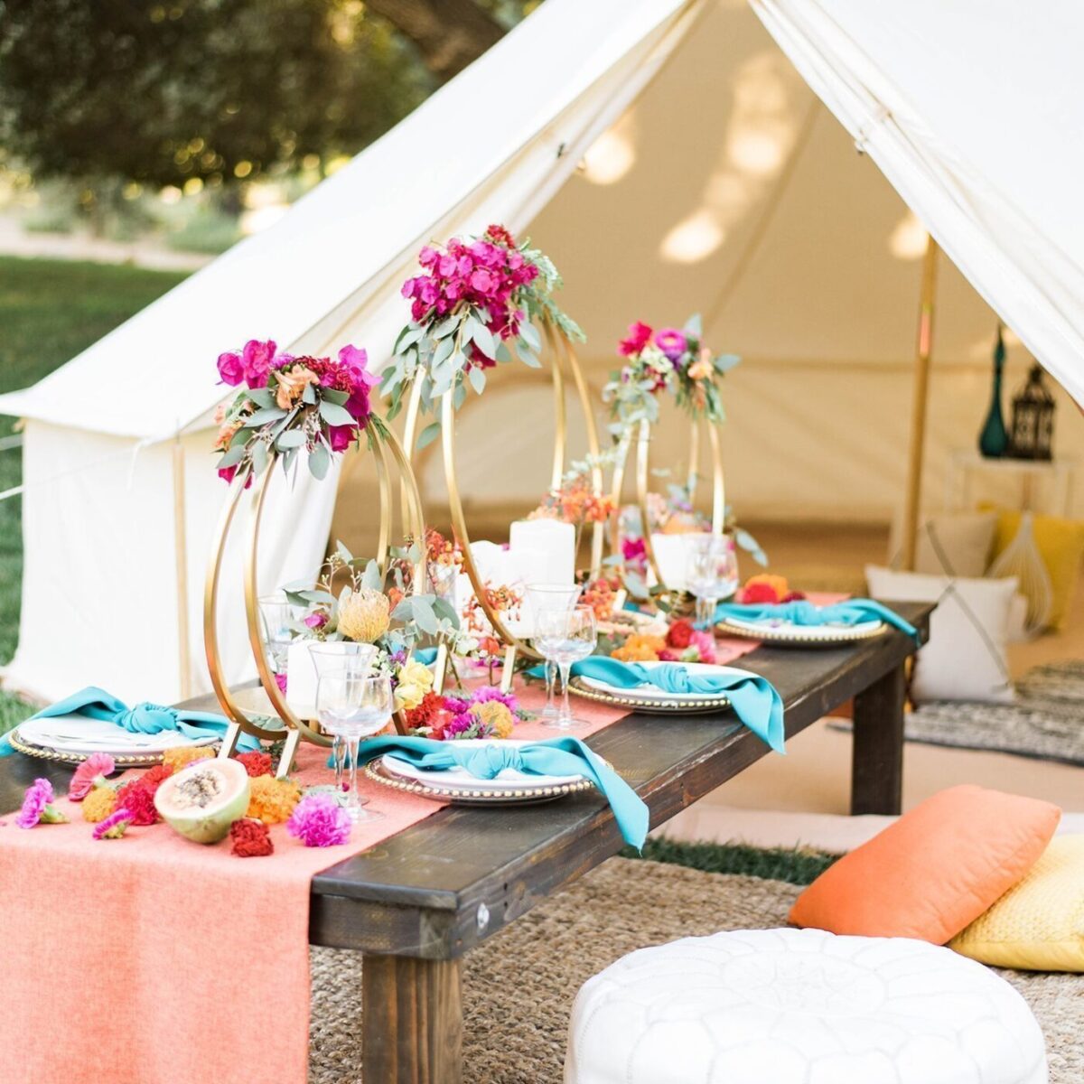 Copper Moroccan Pouf