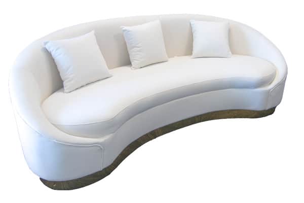 Monaco Offwhite Velvet Sofa