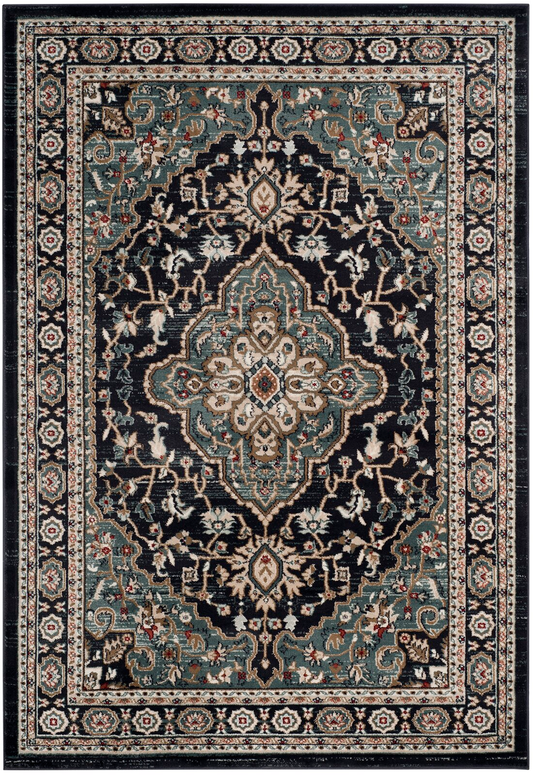 Dark Green Teal Rug