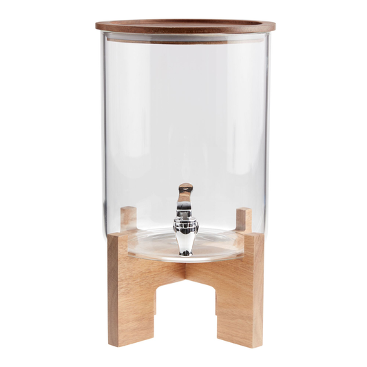 Acacia Wood & Glass Beverage Dispensers