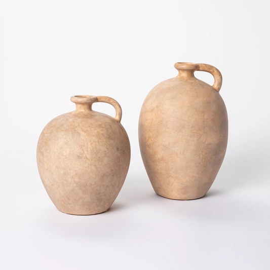Neutral Stoneware Vases