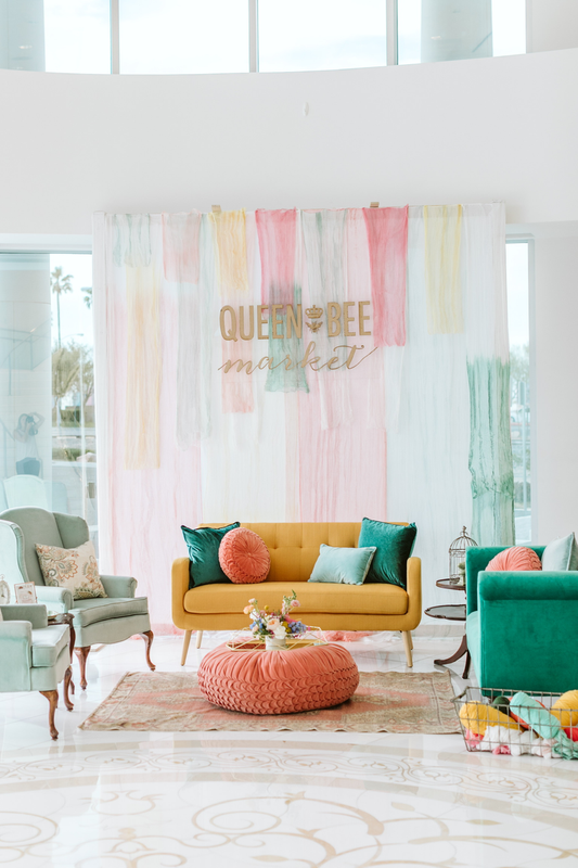 Multi-Colored Gauze Backdrop