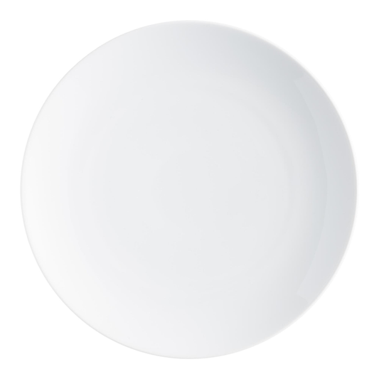 White Porcelain Coupe Dinner Plate