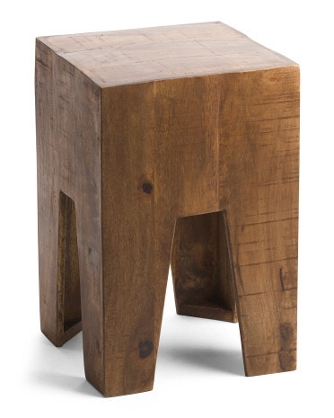 Wood Block Accent Tables