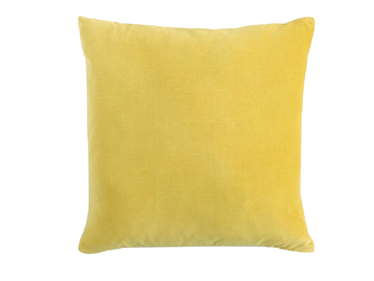 Citron Yellow Velvet Pillows
