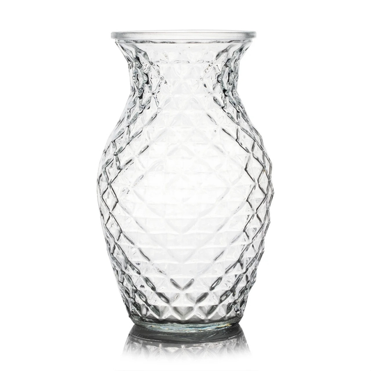 Diamond Cut Glass Vase