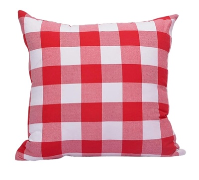 Red White Check Pillows