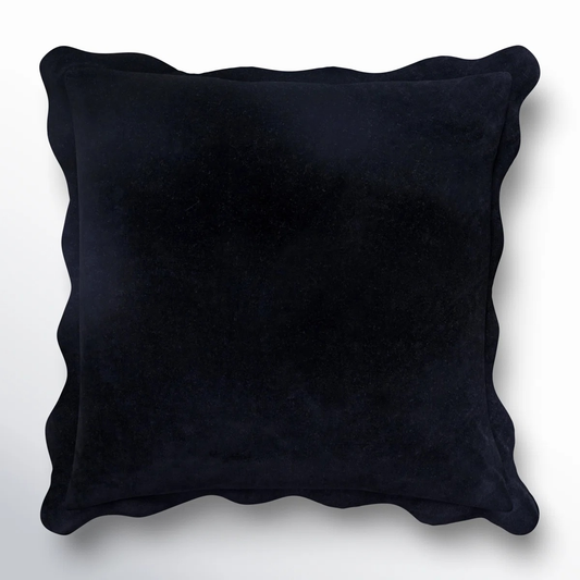 Black Scalloped Pillows