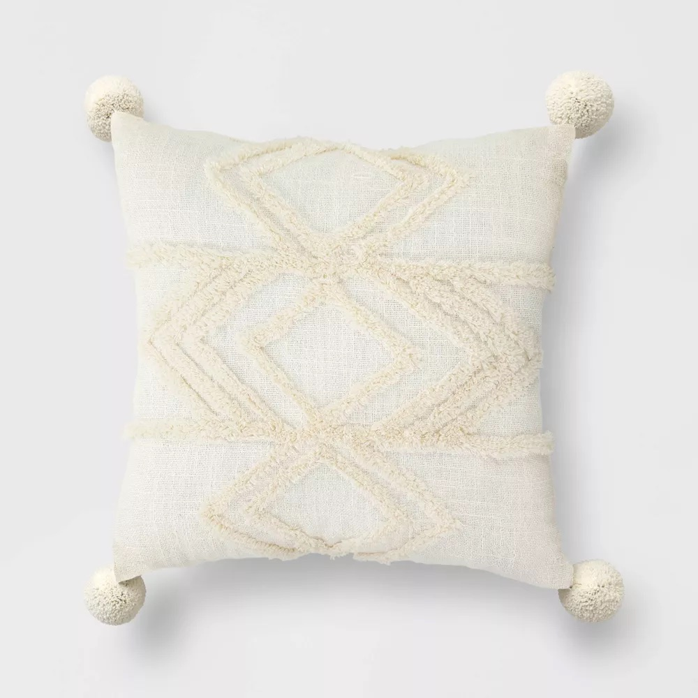 Cream Textured Pillows