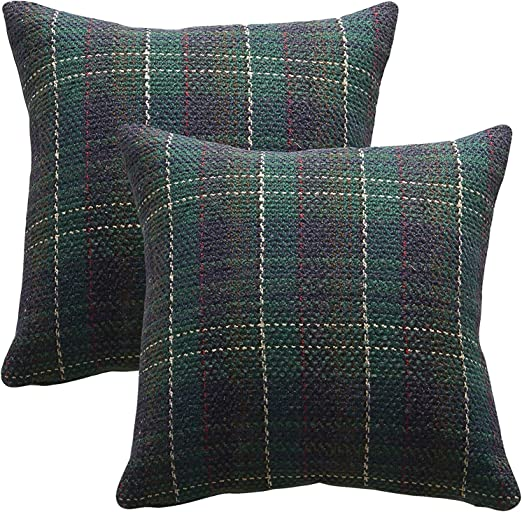 Plaid Blue Green Pillows