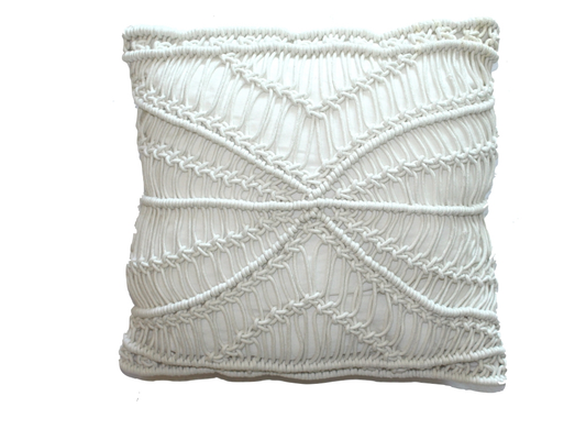 White Macrame Pillows