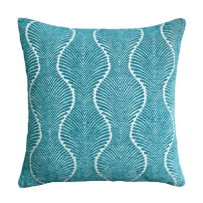 Teal Jacquard Pillow