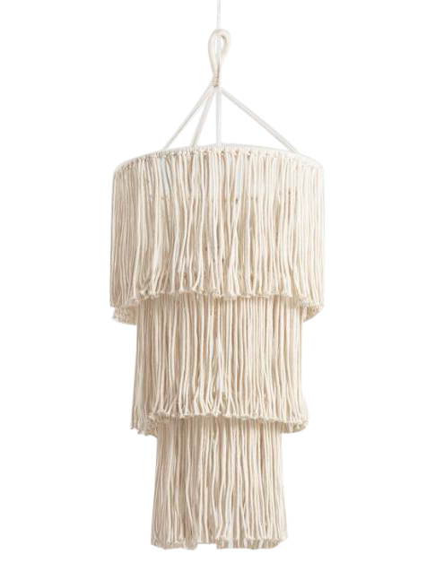 3-Tiered Macrame Pendant Light