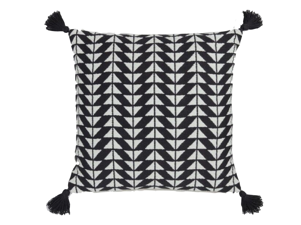 Black White Tassel Pillows