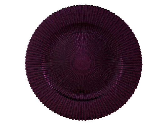Royal Purple Glitz Glass Charger Plates