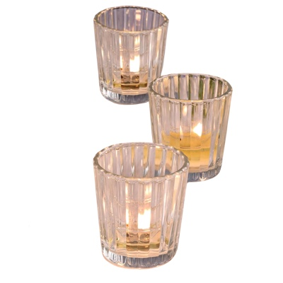 Ribbed Glass Votives