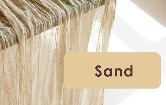 Gauze Table Runner - Sand Color