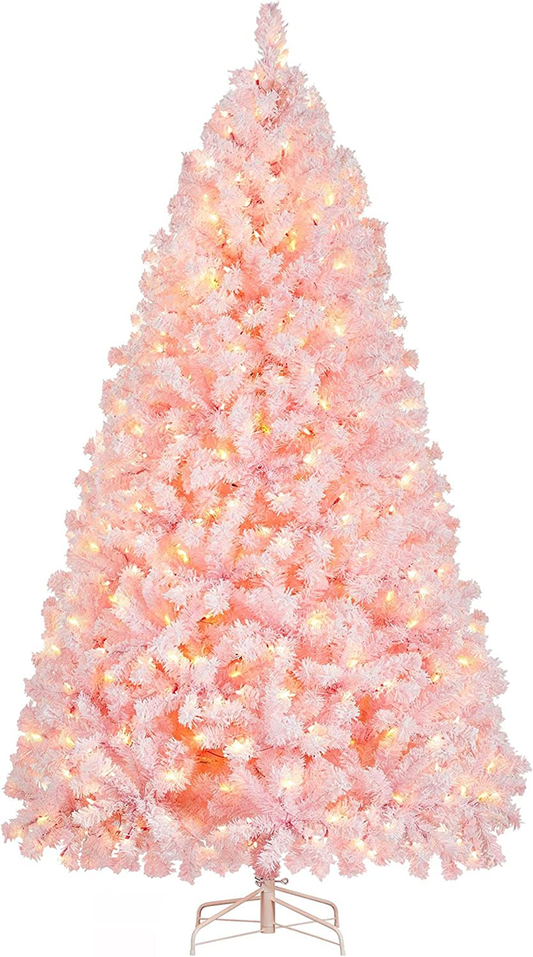 Pink Flocked Christmas Tree