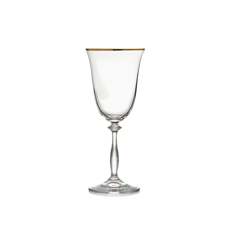 Timeless Gold Rimmed Wine Glass