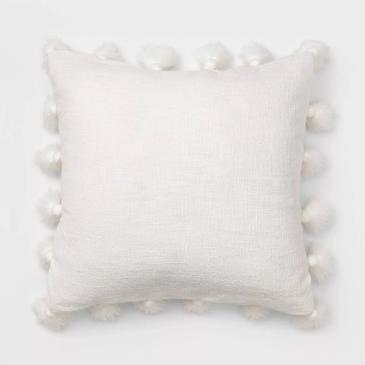 White Tassel Pillows