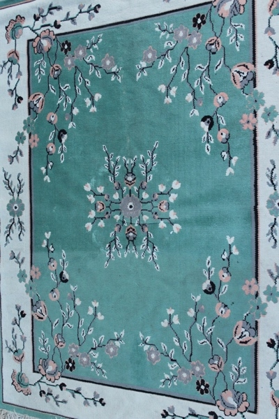 Vintage Mint Cherry Blossom Rug