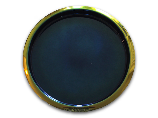 Blue and Gold Modern Metal Tray