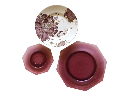 Vintage Purple Plates - Lunch / Salad