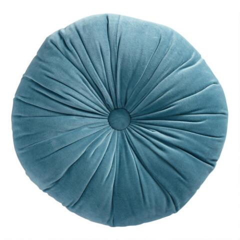 Blue Round Pillows