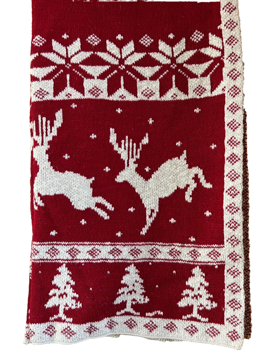 Red Fair Isle Blanket